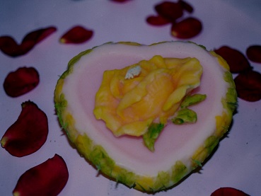 (image for) Roos op een Hart Kaars